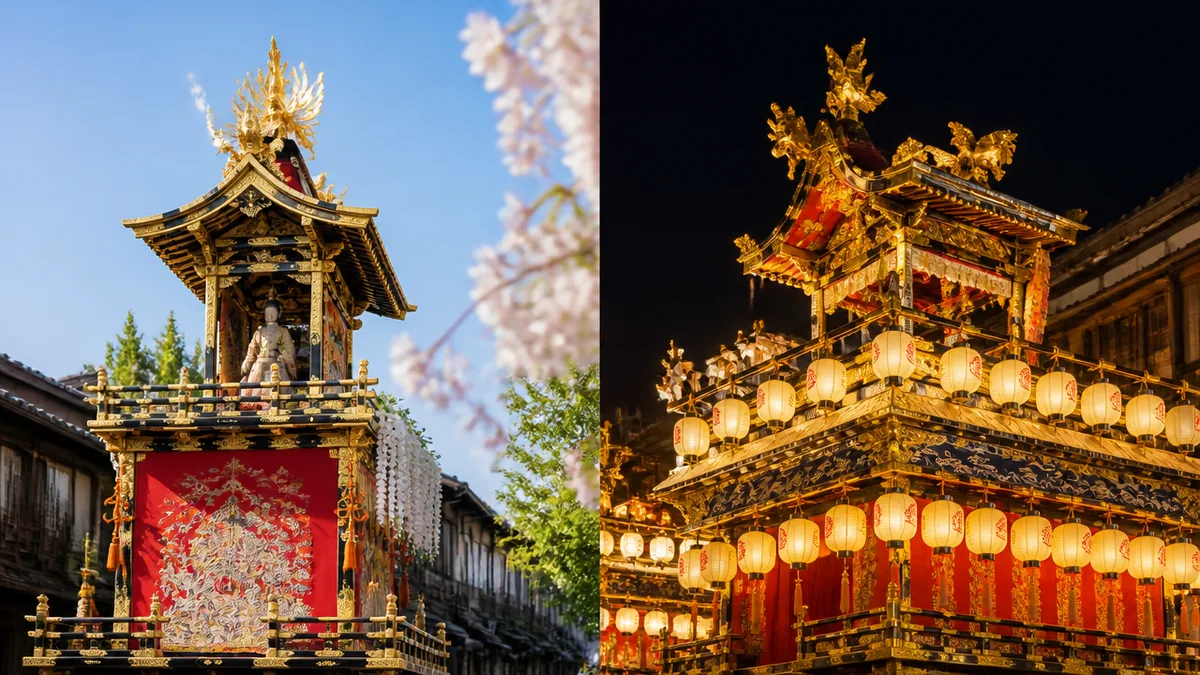 高山祭り春と秋の違いは?|一目でわかる比較表の解説画像