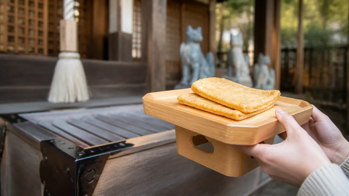 油揚げを供える正しい参拝方法｜初めてでも迷わないお参りガイドの解説画像