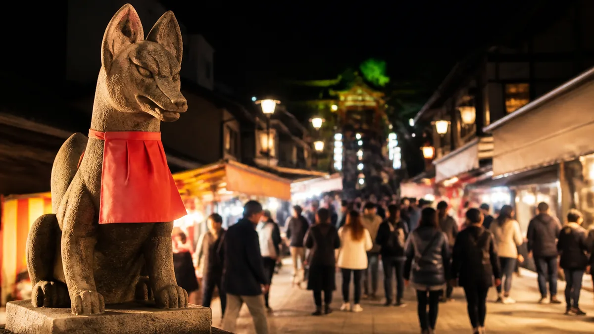 月末参りの夜は別世界？｜深夜の参道が賑わう独特の風習の解説画像