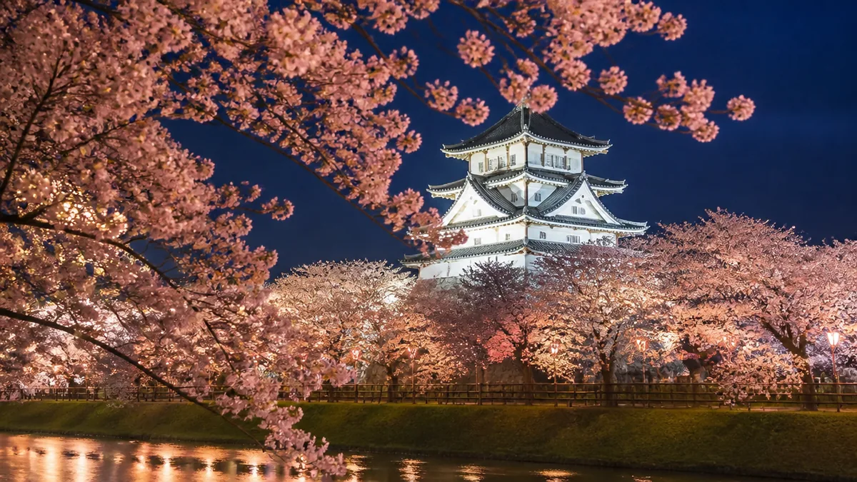 墨俣桜まつりは犀川堤800本の桜トンネル｜一夜城ライトアップと屋台・駐車場ガイドのアイキャッチ画像