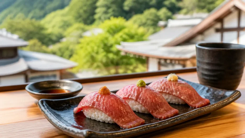 岐阜城楽市の全11店舗を徹底ガイド｜モーニング380円から飛騨牛握りまで食べ歩きの楽しみ方のアイキャッチ画像