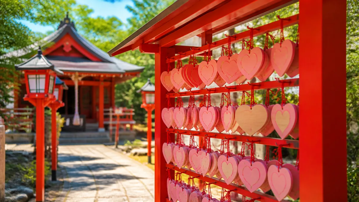 城のふもとに広がる神社めぐりと縁結びスポットの解説画像