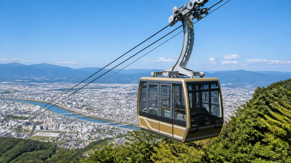 金華山ロープウエーはどんな乗り物？｜3分で山頂へ運ぶ岐阜のシンボルの解説画像