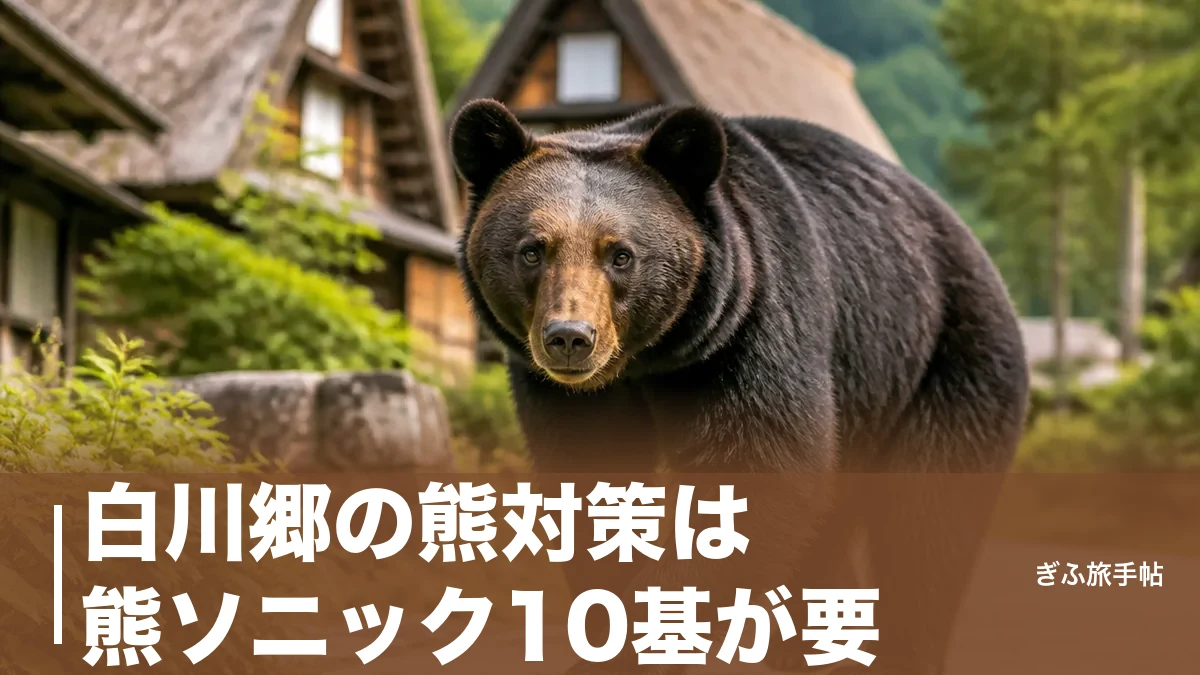 白川郷の熊対策は熊ソニック10基が要｜目撃137件時代の安全な歩き方を完全ガイドのアイキャッチ画像