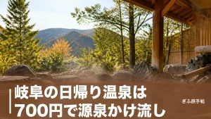 岐阜の日帰り温泉は700円で源泉かけ流し｜下呂・飛騨高山・長良川を泉質と料金で徹底比較のアイキャッチ画像