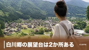白川郷の展望台は2か所ある｜シャトルバス300円・徒歩20分で行く絶景の全手順のアイキャッチ画像