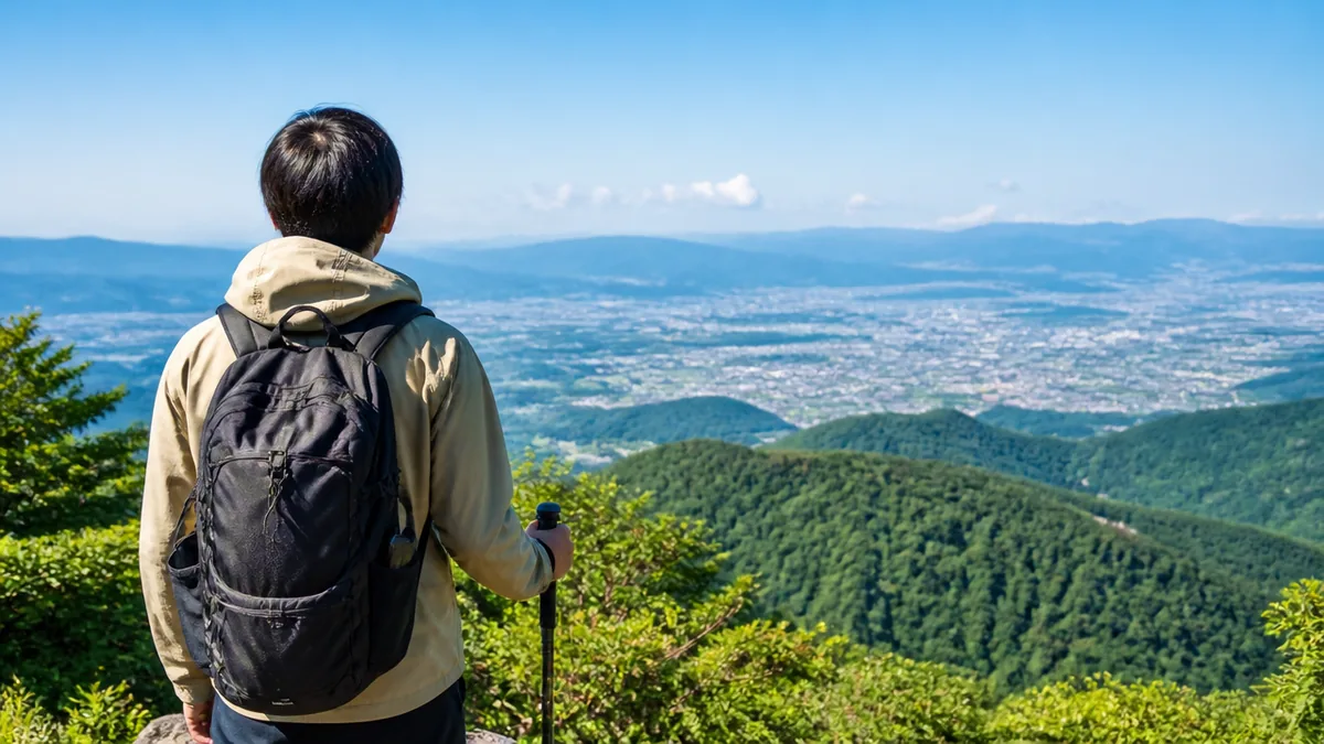 標高417.9mの頂まで往復2時間10分|森歩きのメインルートを歩き通すの解説画像