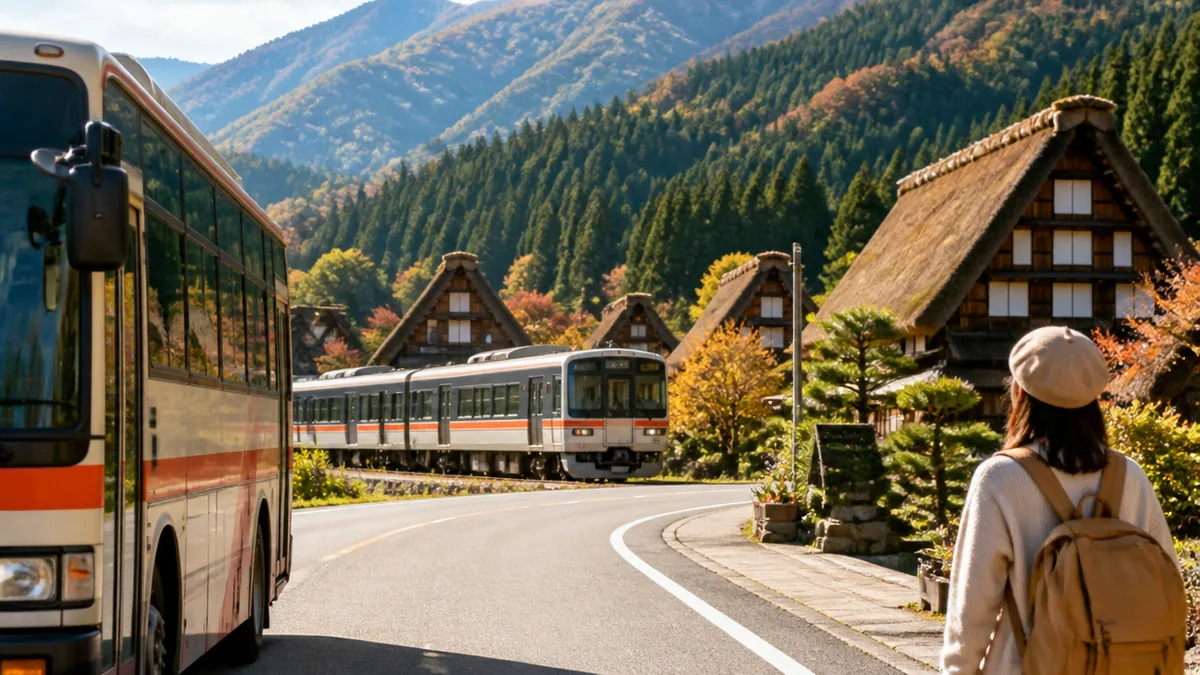 電車とバスの乗り継ぎ手順を、時系列で追うの解説画像