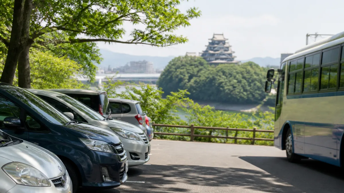 車とバス、どちらで行く？駐車場約40台と「施錠」の落とし穴の解説画像